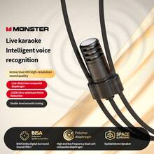 Monster Airstar AE20 DSP Sound Card Karaoke Earphones, Type-C Wired Earbuds, 14.2mm Driver Unit, Real-Time Monitoring & ENC Noise Cancelling High-Definition Microphone, 6 Modes High Resolution Studio Recording Earbuds, Suitable For Singing, Podcast, Gaming, Android - View 4