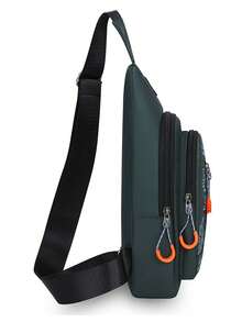 1pc Men's Fashion Oxford Cloth Chest Bag, Multi-Compartment Lightweight Crossbody Bag, Outdoor Commute Shopping One Shoulder Small Bag, Multiple Colors Available - Chest Bag - View 9