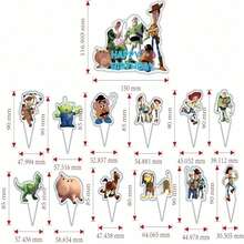 Cartoon S-Story Cowboy Themed Cake Toppers, Cartoon Birthday Cake Decorations For Party Decorations - View 7