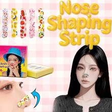 100pcs New Nose Contour Stickers, Adjustable Trimmable Fit Nose Patches, Flexible Extended Comfortable Stickers, Suitable For Daily Use, Random Patterns, Nose Patches, Nose Bridge Lifting Stickers, High Adhesion To Skin, Gentle And Skin-Friendly, Lightweight And Portable, Fashionable Popular Multi-Functional Unisex Gift, Nose Nose Nose [Random Style And Color] - Multicolor - View 4
