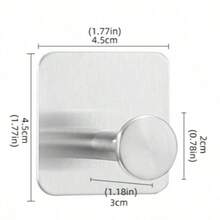 Waterproof Stainless Steel Self-Adhesive Single Hook, Creative Metal Bathroom Hook, Coat Rack - Multicolor - View 8