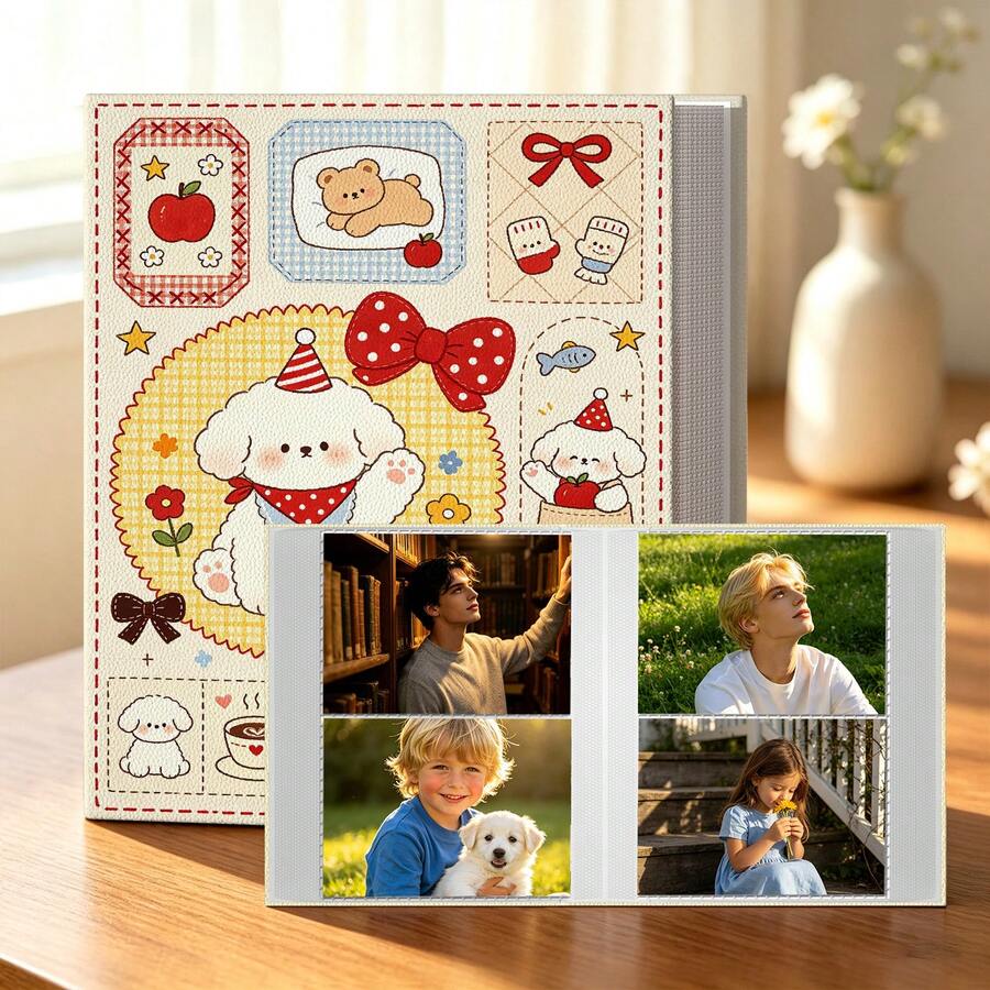 This Photo Album Is Suitable For 4*6inch Photos, Large Capacity, Full Landscape Slip-In Design, 6 Inch 200 Photos, Suitable For Storing Documentary Snapshots, City Landscapes, Small Party Photos, Simple And Versatile, Highly Practical. - 1PC - View 1