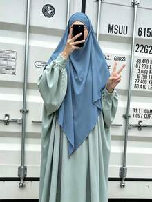 Hijab Polos dan Sederhana untuk Wanita, Cocok untuk Musim Semi, Musim Panas, Musim Gugur, dan Musim Dingin. - MultiWarna - View 8