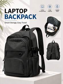 Nueva mochila, mochila para portátil, adecuada para portátiles de 14-15.6 pulgadas, unisex, ligera y duradera, bolsillos multifuncionales, mochila de gran capacidad para universidad y exteriores, mochila de viaje, mochila de senderismo, mochila casual ligera para uso diario, con compartimento para portátil, mochila multifuncional de moda, adecuada para trabajo, negocios y uso universitario, múltiples colores disponibles - Multicolor - Ver 5