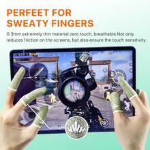 4 Packs Gaming Finger Sleeves Sharp Green Armor, Compatible With All Touchscreen Devices Silver Fiber Cover, High Sensitivity, Anti-Slip, Breathable, Gaming Finger Gloves Ideal For Sweaty Hands, /COD Mobile/FPS - Multicolor - View 7