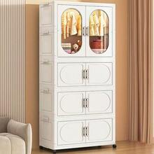 27.56 Inches Wide Multi-Specification Extra Wide Extra Tall Large Capacity New Foldable Wardrobe Home Living Room Foldable Children's Toy Storage Cabinet Multi-Layer Baby Clothes Storage Cabinet No Assembly Required - View 6