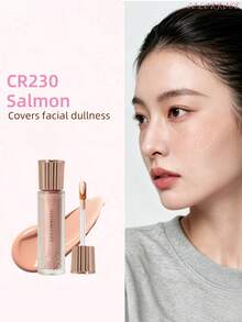 COLORROSE 4.6g Girls Dream Music Box Series Liquid Concealer, Warna Salmon, Cakupan Penuh, Hasil Akhir Alami Bercahaya, Melembapkan & Ringan, Halus & Menghidrasi, Tidak Menggumpal, Tampilan Segar Tahan Lama - CR230 - View 3