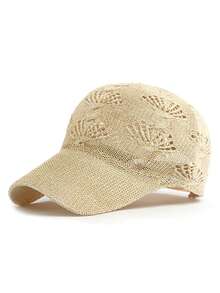 1pc Knitted Hollow Out Men's Baseball Cap, Windproof, Sun Protection, UV Protection, 3D Texture, Foldable, Fashionable & Versatile, Elegant Style, Soft & Comfortable, Breathable, Multi-Functional, Brightening Skin Tone, Face-Slimming, Suitable For Beach, Outing, Hiking, Cycling - Multicolor - View 7