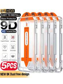 5 Packs [2026 New] 9H+ Tempered Glass Screen Protector Compatible With Iphone 18 Pro Max/18 Pro/17 Pro Max/17 Pro/17E/16 Pro Max/16 Pro/16/15 Pro Max/15 Pro/14 Pro/14 6.1"/13/13 Pro 6.1"/12/11/XS Max/XR, HD Clear Full Coverage, Shatterproof Anti-Scratch, Dust-Free Auto Alignment Installation Kit, Bubble Free Easy Install, Case Friendly - Clear - View 25