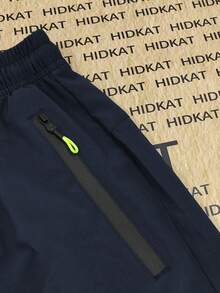 Hidkat Women's Plus Size Casual Sports Long Pants, Lightweight Drawstring Multi-Pocket, Suitable For Fitness, Streetwear, Spring And Autumn - Navy Blue - View 4