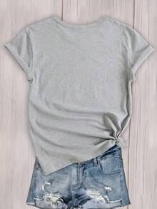 Women T-Shirts - 灰色 - 查看 2