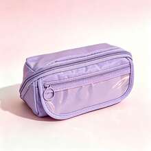 Large Capacity Pencil Case - Transparent Multi-Layer Design, Portable Desktop Storage, Soft Fabric, Multiple Compartments, Suitable For Office Use, Durable Zipper. Accessories Not Included. Back To School Essential, Stationery, Pencil Pouch, Backpack - W - View 12