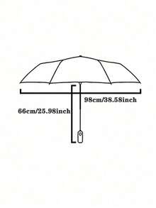 1pc Black Vinyl UV Protection Sun & Rain Dual-Use Umbrella, Niche Cute Fresh Foldable Manual INS Umbrella, Multi-Functional Photography-Friendly Umbrella With Waterproof Storage Bag - Multicolor - View 2