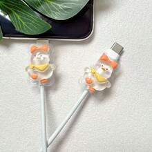 2pcs Cartoon Cute Data Cable Protectors, Compatible With Apple Phone Accessories Data Cable Protectors - Durable, Anti-Break, Elegant Design - Multicolor - View 11