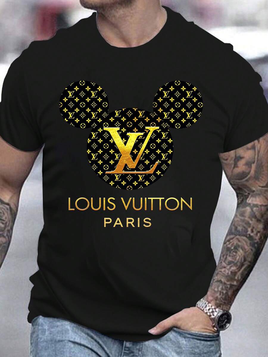 Men T-Shirts - 黑色 - 查看 1