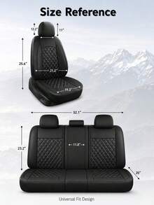 Fundas universales para asientos de coche de PU, acolchadas con diamantes antideslizantes, juego de 5 asientos o delantero, accesorios de protección interior de fácil instalación para sedanes, SUVs y camiones - A - Ver 8