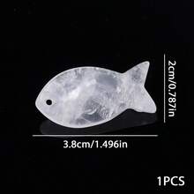 1pc 20*38mm Natural Fish Shape Charms Pendants Pink Quarzt Crystal Stone Beads For DIY Keychain Ornament Jewelry Making Necklaces Crafts - Fish Pendant - View 8