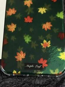 1PC Green Maple Leaf Foil Texture Phone Case Compatible With Apple 16Promax Full Coverage Large Hole Protective Cover 17pormax Anti-Drop 17/16Pro/15plus/14Pro/13Promax/12/11 Protective Shell - Multicolor - View 5