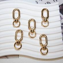 5pcs-Multicolor Painted Zinc Alloy Rotating 8-Shaped Spring Clasp, 360° Rotatable Keychain Connector Hook, DIY Handmade Jewelry Making Accessories, Suitable For Bags, Phone Chains, Keychains, Hanging Decorations And Pendant Crafts - Figure 8 Spring Hook - View 6
