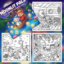 Moonlight Companion Coloring Book, 24 Pages Of Warm And Cute Atmosphere: Sweet Characters, Soothing Themes And Charming Details, Perfect For Beginners And Children, Also An Ideal Holiday Gift For Family And Friends - Moonlight Companion Coloring Book - View 4
