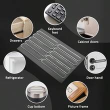 Transparent Anti-Collision Buffer Strip, Self-Adhesive Shock-Absorbing Protective Pad, Invisible Furniture Protection Sticker, Suitable For Door Handles, Cabinets, Walls, Chairs, Toilets And Car Doors - Multicolor - View 4