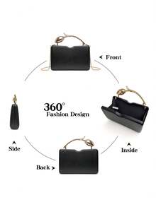 MIYIN Elegant Rose Shaped Women's Handbag, Ideal Valentine's Day Choice, Comfortable And Fashionable, Fashionable Handbag, Personalized Gift Choice, Versatile Chain Shoulder Crossbody Bag, Elegant Women's Bag, Perfect For Parties, Weddings, Balls, Dinners/Banquets, Valentine's Day Gift - Multicolor - View 4