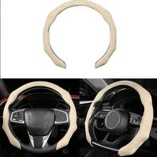 1pc Non-Slip Steering Wheel Cover - Suede/Faux Suede (Material Name, Not Animal Skin) + Supercar Feel + Anti-Freeze + Sweat-Absorbent + Embedded Easy Installation + No Inner Ring; For Car/Pickup/SUV/Van/MPV/D-Shape/O-Shape/Round Steering Wheel - Suede, Non-animal Leather - View 9
