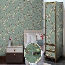 1 Roll European Style Floral Green Pattern Home Decor Cabinet Table Chair Room Background Self-Adhesive Wallpaper Wall Sticker - Flowers - View 6