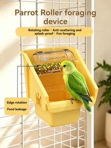 Parrot Automatic Feeder Roller Puzzle Feeding Toy, Anti-Spill Anti-Splash, Rodent Pet Puzzle Foraging Device - Multicolor - View 5