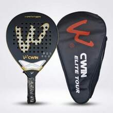 Raket Padel CWIN HAMMER 18K, Bingkai Serat Karbon Bertekstur dengan Jembatan Peredam Guncangan Berongga 3D, Inti EVA Lembut, Permukaan Putaran yang Ditingkatkan, Hitam & Emas Kelas Profesional, Cocok untuk Pemain Dewasa Tingkat Menengah - MultiWarna - View 2