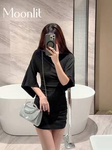 1件歐美時尚金屬裝飾迷你手拿包，高端亮面金屬條手提女款包，優雅奢華水鑽晚宴包，適合正式禮服，設計款PU皮革派對包/浪漫婚禮手拿包/舞會包/雞尾酒包，適用於學校舞會，附金屬鏈條 - 銀色 - 查看 11