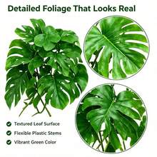 Artificial Tropical Rainforest Plants For Reptiles, Pet Reptile Terrarium Plants Decoration, Suction Cup Installation, Glass Container Reptile Plants Decoration, Pet Reptile Habitat Plants, Lizard, Crested Gecko, Bearded Dragon, Snake, Horned Frog, Snail, Insect Terrarium Decoration - View 2