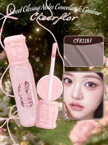 CHEERFLOR سلسلة نوتات الإغلاق الحلوة 5.4 جرام، سائل تحديد الوجه، قوام سائل خفيف الوزن، يمتزج بسهولة في الجلد، ينحت ملامح الوجه، يعزز ملامح الوجه، تركيبة صديقة للجلد، طويل الأمد ومريح طوال اليوم - CFR1187 - مشاهدة 2