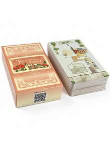 1 Box The Housing Tarot 78 Cards , Urban Architecture Fortune Telling Set, Creative Gift For Adults,Attract Players Who Like Unique Art Styles. - Multicolor - View 6