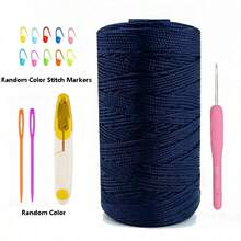 Ice Silk Shiny Yarn, Flat Polyester Satin Ribbon Yarn, Crochet Polyester Tassel Rope - Perfect For Sun Hats, Bags, Wallets, Shoes, Mats And DIY Crafts, Crochet Knitting, Crochet Yarn, Thread - Multicolor - View 35