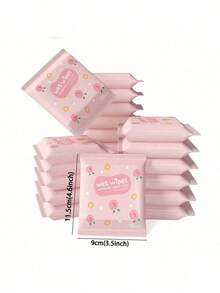20 Packs Total 200 Pieces (10 Pieces/Pack) Portable Mini Wet Wipes: Gentle Soft Non-Woven Fabric Tissues, Suitable For Daily Cleaning (Not For Human Body Cleaning) - wet wipes - View 5