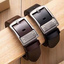 Classic Vintage Buckle Thickened Belt For Men, Casual Business Workplace Student Versatile For Jeans, Suits, Shorts - Multicolor - View 10