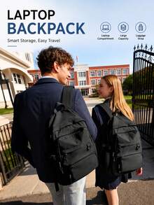 Nueva mochila, mochila para portátil, adecuada para portátiles de 14-15.6 pulgadas, unisex, ligera y duradera, bolsillos multifuncionales, mochila de gran capacidad para universidad y exteriores, mochila de viaje, mochila de senderismo, mochila casual ligera para uso diario, con compartimento para portátil, mochila multifuncional de moda, adecuada para trabajo, negocios y uso universitario, múltiples colores disponibles - Multicolor - Ver 9