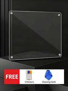 1 Set Magnetic Acrylic Weekly & Monthly Planner Set, Transparent Reusable Whiteboard, Dry-Erase Surface, Easy To Write And Erase, Suitable For Refrigerator Storage, Schedule Planning And Home Organization - Multiple Styles - View 3