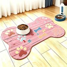 1pc Pet Feeding Mat, Cat And Dog Bowl Food Mat, Non-Slip Absorbent Pet Floor Mat, Rubber Backing, Easy To Clean, Suitable For Cat Beds, Cat Toys And Pet Bowls, Perfect For Cat And Dog Owners - View 7