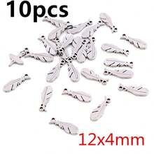 10pcs Stainless Steel Feather Leaf Moon Star Heart Small Charms Pendant For Earrings Necklace Bracelet DIY Jewelry Making Accessories - Stainless Steel Small Pendant - View 12