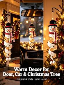1 Set DIY Christmas Spiral Crochet Ornament Kit, Handmade Santa Claus Snowman Christmas Tree Hanging Decorations, Crochet Doll Set Suitable For Beginners, Holiday Handmade Gift - Christmas Style - View 8