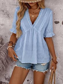 Women Sports Tees & Tanks - Baby Blue - View 8