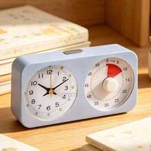 Multi Functional Visual Timed Alarm Clock With Clock, 60 Minute Countdown, Snooze Function, Dual Screen Clock Timer, With Alarm Clock, Silent Time Management Tool, Suitable For Home Decoration In Classrooms, Homes, Kitchens, And Workplaces - 1 - View 5