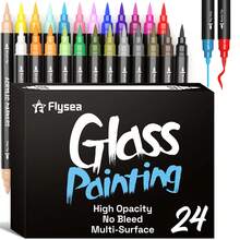 FLYSEA 24/36 Dual Tip Fine & Brush Pen Set | For Rocks, Fabrics, Wood, Glass & More, Perfect For DIY Crafts & Creative Art Projects With Bright Smooth & Quick-Dry Ink - Sets - View 11