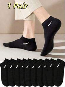 10/20 Pairs Unisex Black Four-Hand Casual Sports Short Socks Couple Socks Minimalist - Multicolor - View 12