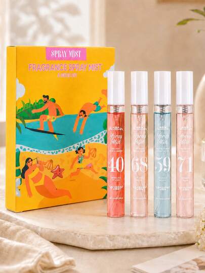 1/5pcs Brazilian Fragrance Spray Gift Set, Limited Edition Portable Multi-Layer Ultimate Pleasure Spray, Contains Natural Fresh Charming Essential Oils, Exuding Coconut, Floral, Fruity And Citrus Notes