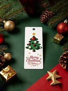 48/96pcs Christmas Decoration Cards, Christmas Tree And Star Pattern Card Tags, Suitable For Christmas Decoration Celebration - Multicolor - View 8