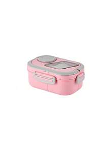 2pcs Creative Macaron Color Bento Box, Convenient Lunch Box Set With Built-In Utensils, Student Meal Box, Large Capacity Food Container, Portable Lunch Box, Suitable For Students, Office Workers And Outdoor Picnic Food Carrying - Multicolor - View 14