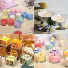 50/100/200/500pcs Tea Wax Wicks 2.6cm(1 Inch) Braided Wicks Soy Wax Handmade Accessories Aromatherapy Candle Making Kit DIY Tools - 2.6cm - View 5